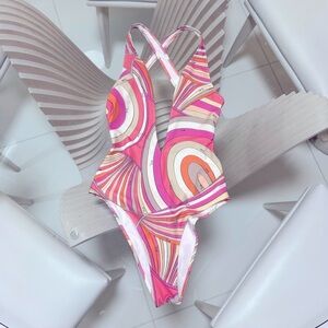 Pucci Pink Iride One-piece Swimsuit Size XS